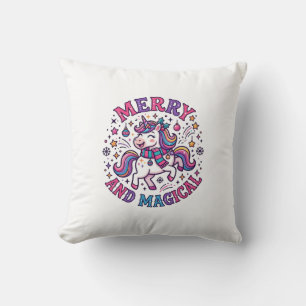 Coussin Licorne Joyeuse et Magique