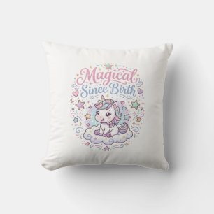 Coussin Licorne Magique Depuis la Naissance Impression Prê