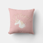 Coussin Licorne Magique Rose Moderne (Recto)