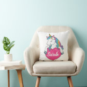 Coussin Licorne Mignonne Nom Personnalisé (Chaise)
