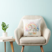Coussin Licorne pastel et arc-en-ciel jolis (Chaise)