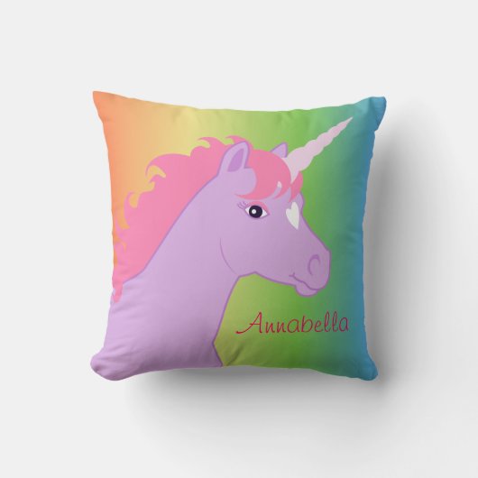 Coussin Licorne personnalisée (Recto)