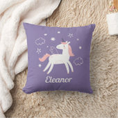 Coussin Licorne Personnalisée Fille Mignonne (Couverture)