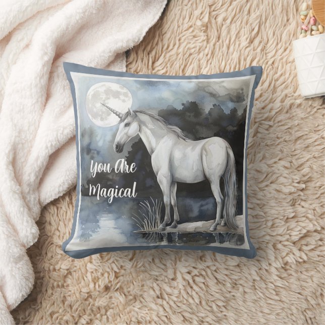 Coussin Licorne Pleine Lune   (Couverture)