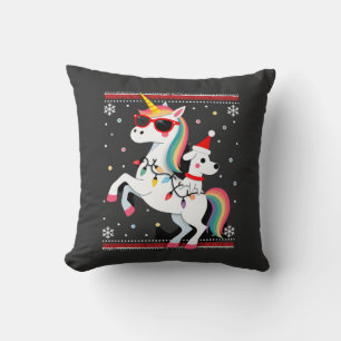 Coussin Licorne Poodle de Noël Lunettes de soleil T-Shir