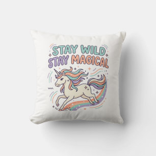 Coussin Licorne Reste Sauvage Reste Magique Produit Branch