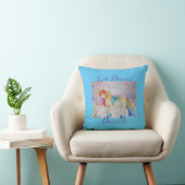 Coussin Licorne Rose Arc-en-ciel Douces Rêves Fill (Chaise)