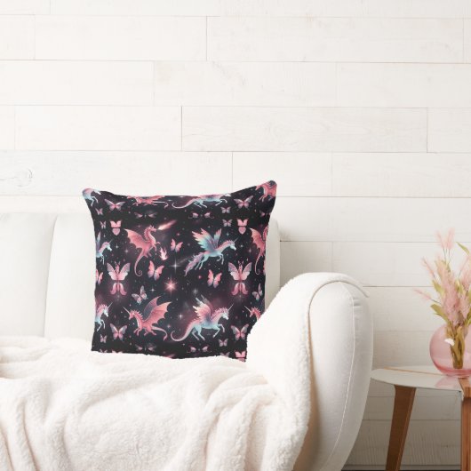 Coussin Licorne Rose Dragon Mix (Canapé)