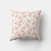 Coussin Licorne Rose Nom Personnalisé (Verso)