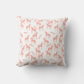 Coussin Licorne Rose Nom Personnalisé (Recto)