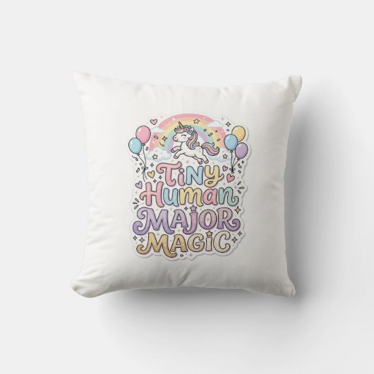 Coussin Licorne Tiny Human Major Magic Premium Vector Vect (Recto)