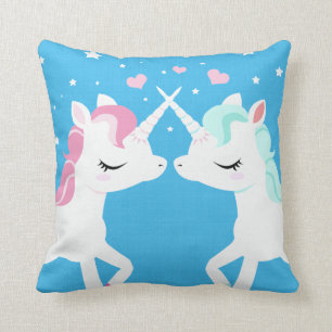 Coussin Licornes dans l'amour