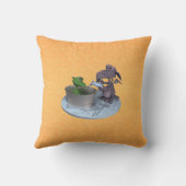Coussin Life as a little dragon: bath time (Verso)