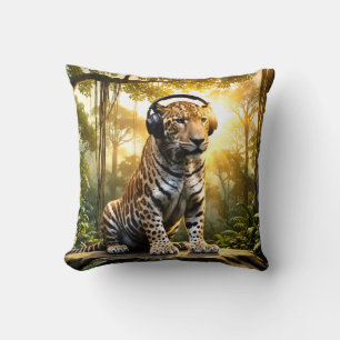 Coussin Liger d'amour exotique