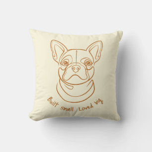 Coussin Ligne artistique de Bouledogue Français. Construit