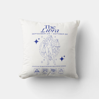 Coussin Ligne artistique de l'astrologie de la balance du