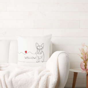 Coussin Ligne artistique de lit avec nom pour chien Bouled