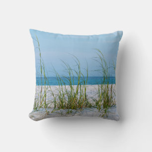 Coussin Ligne D'Aiguilles De Mer En Sable Blanc