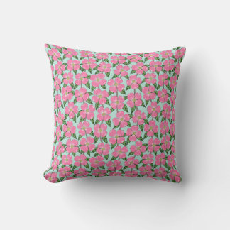Coussin ligne de bois de chien à fleurs roses tirant flora