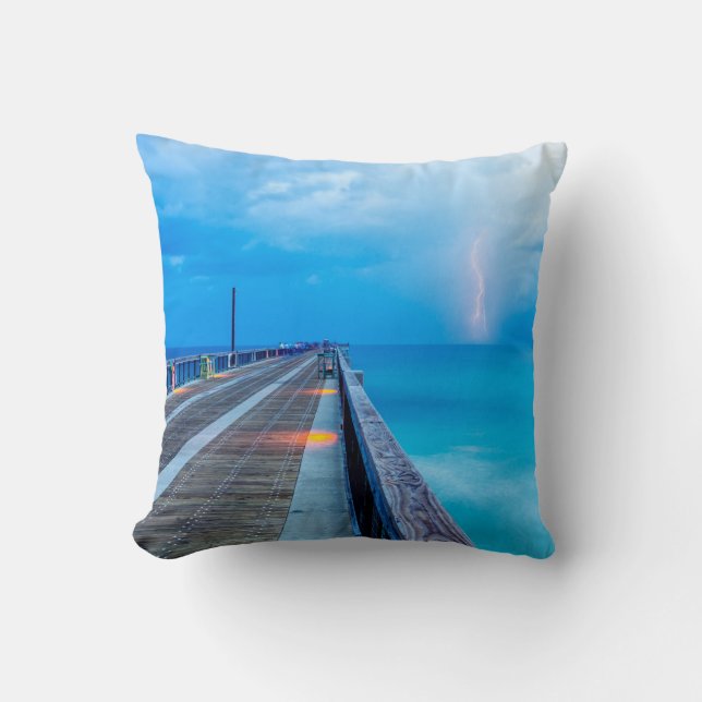 Coussin Ligne de Navarre Beach (Recto)