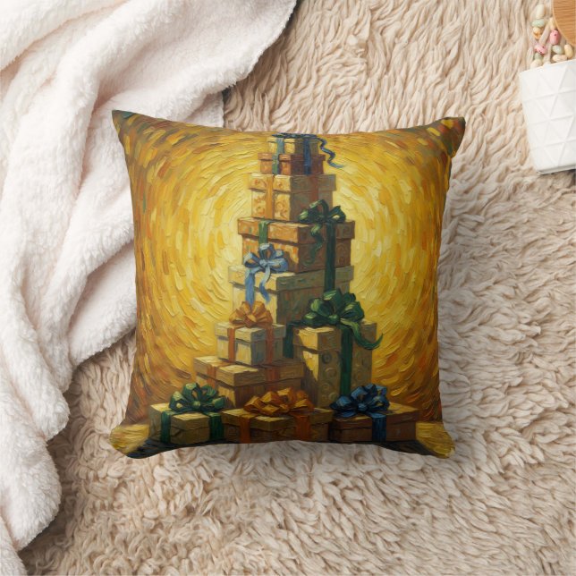 Coussin Ligne de Noël sensuelle à la Van Gogh (Couverture)