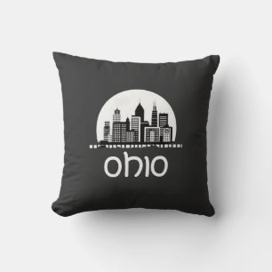 Coussin Ligne Skyline Ohio personnalisée