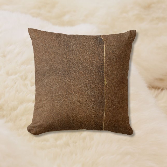 Coussin Ligne Tan Suede Look en cuir (Créateur téléchargé)