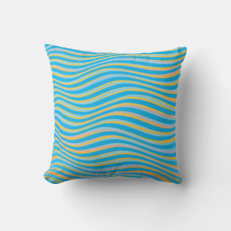 Coussin Lignes bleues Lancer l'oreiller