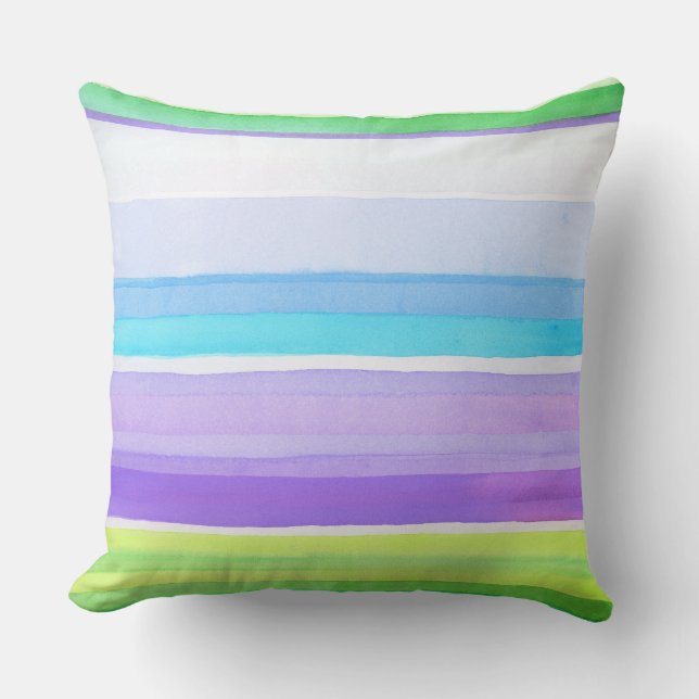 Coussin Lignes Colorées  (Recto)
