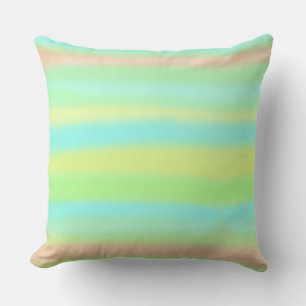 Coussin lignes couleurs vert clair