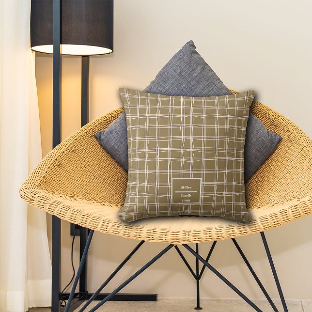 Coussin Lignes d'automne Wews Nom personnalisé (Créateur téléchargé)