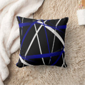 Coussin Lignes de bleu de Criss et blanches royales (Couverture)