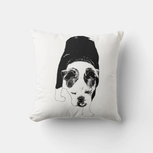 Coussin Lignes de chien au pas rafraîchissent les espaces