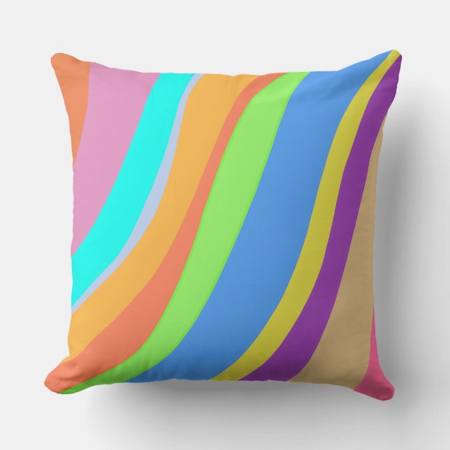 Coussin lignes de couleurs (Recto)