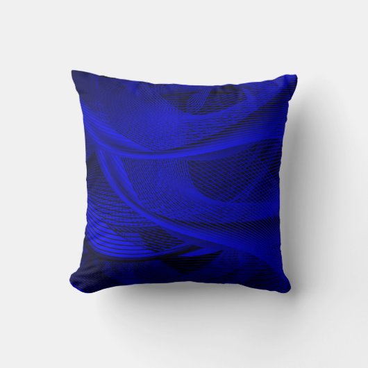 Coussin Lignes de vague abstraites (Recto)