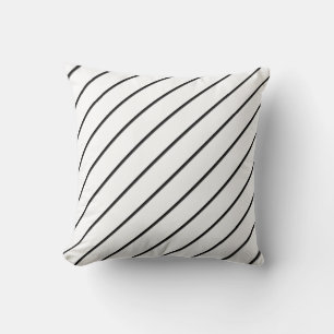 Coussin Lignes diagonales (noir)