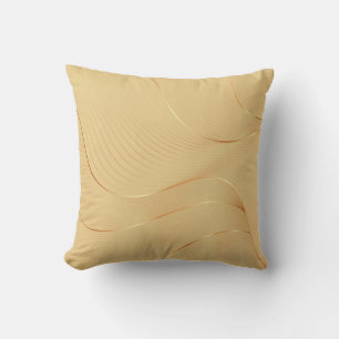 Coussin Lignes d'Or Fluide Art Abstrait de Fond Luxueux