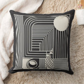 Coussin Lignes d'orbite géométriques (Couverture)