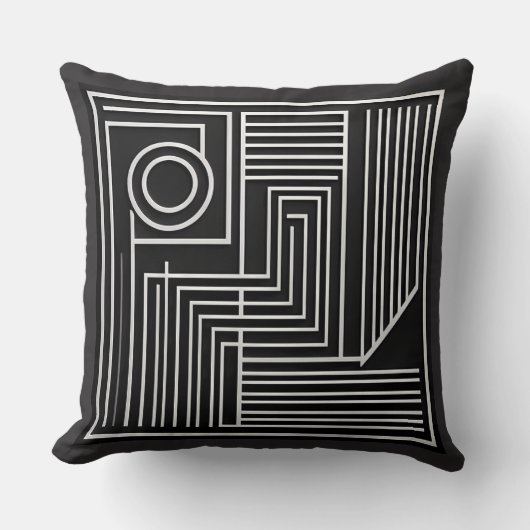 Coussin Lignes d'orbite structurées (Recto)