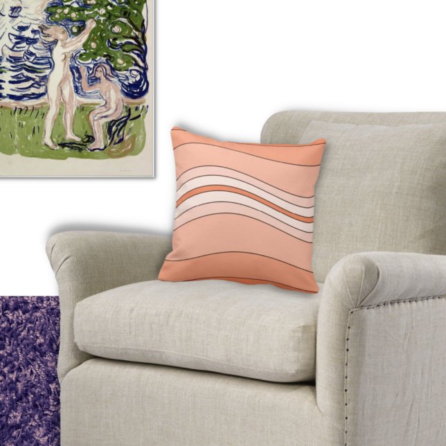 Coussin Lignes en couches dans les tons de l'oreiller à la (Créateur téléchargé)