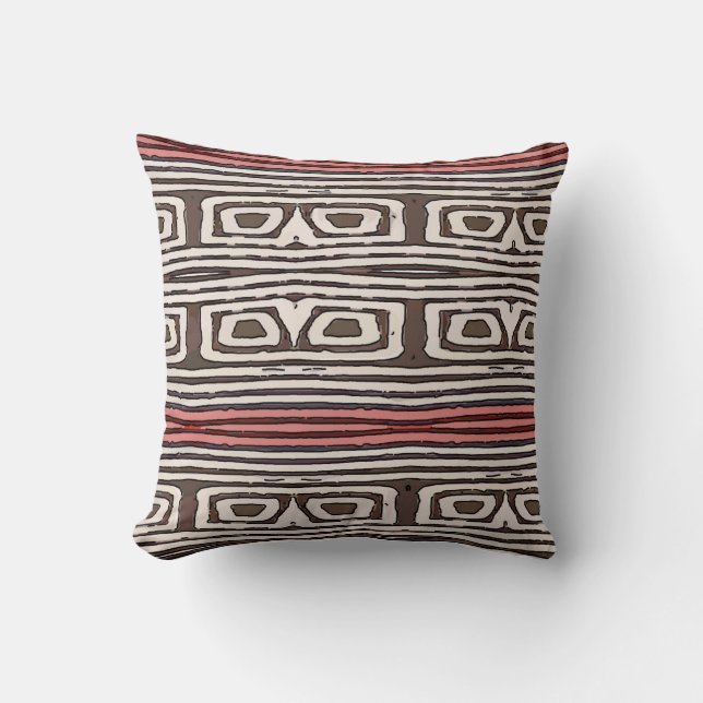 Coussin Lignes et yeux Abstraits (Recto)
