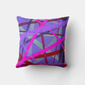 Coussin Lignes géométriques rose et violet Motif Monogramm (Verso)