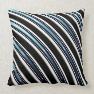 Coussin Lignes incurvées étroitement d'une fractale
