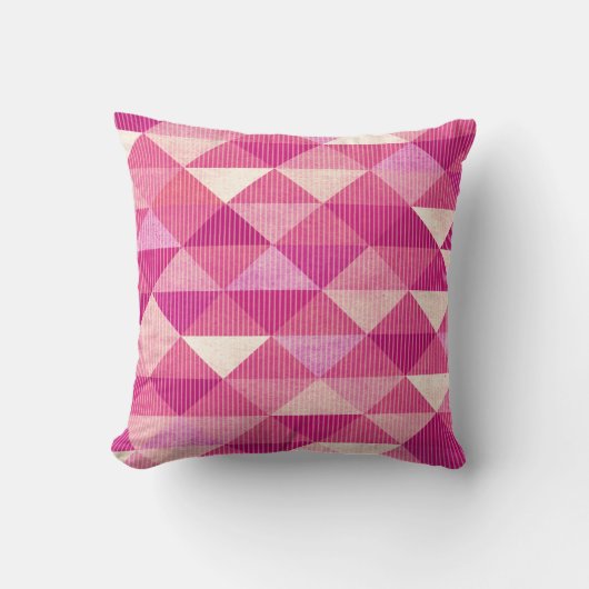 Coussin Lignes modernes fuschia géométrique de | (Recto)
