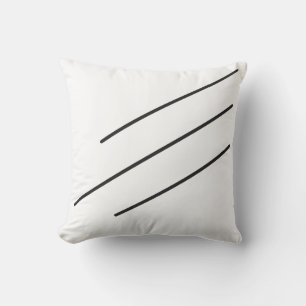Coussin Lignes noires inclinées