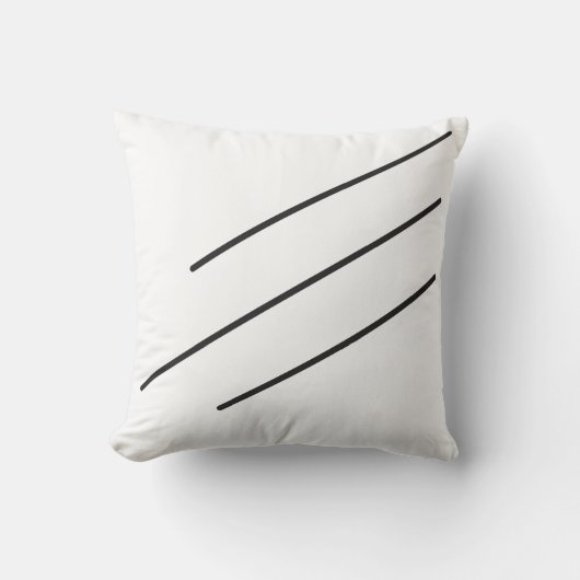 Coussin Lignes noires inclinées (Recto)