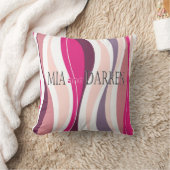 Coussin Lignes sinueuses concepteur de fuschia (Couverture)