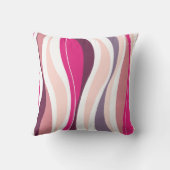 Coussin Lignes sinueuses concepteur de fuschia (Verso)