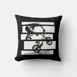 Coussin Lignes urbaines Silhouette BMX Wheelie