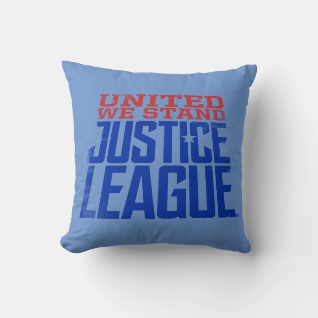 Coussin Ligue de Justice | United We Stand Graphic (Recto)